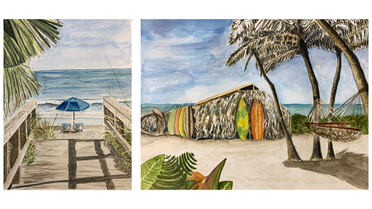 Watercolor Travel-scapes: Beaches